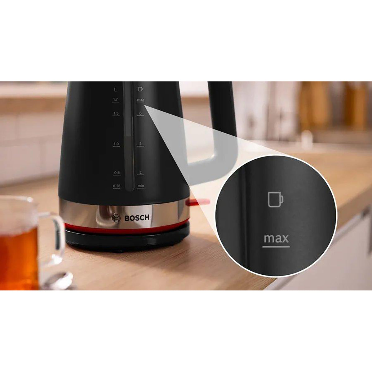 Bosch TWK4M223GB 1.7 Litres Jug Kettle - Black