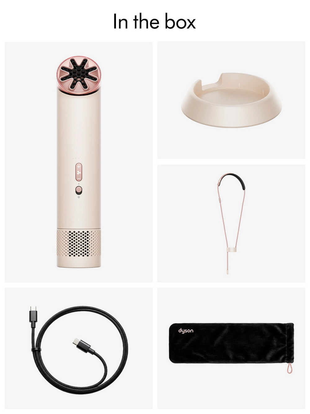 Dyson PF01-ST (641010-01) HushJetTM Mini Cool - Stone / Blush