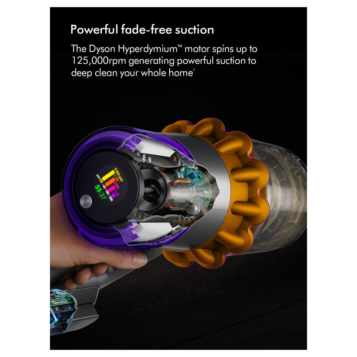 Dyson V15-2024 Cordless Vacuum - 60 Minutes Run Time - Yellow/Nickel