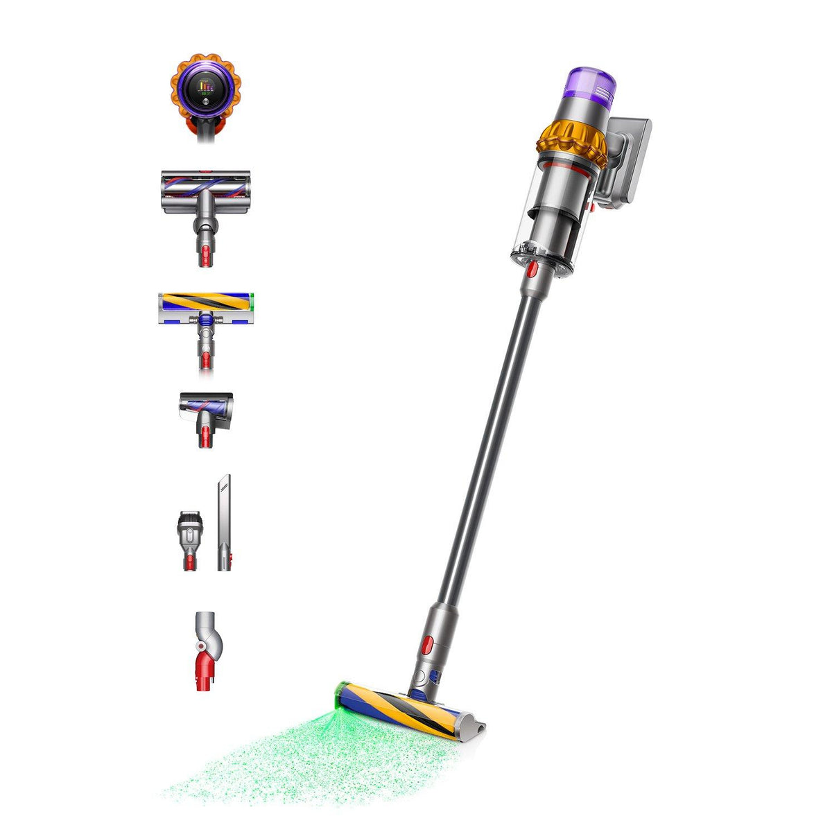Dyson V15-2024 Cordless Vacuum - 60 Minutes Run Time - Yellow/Nickel