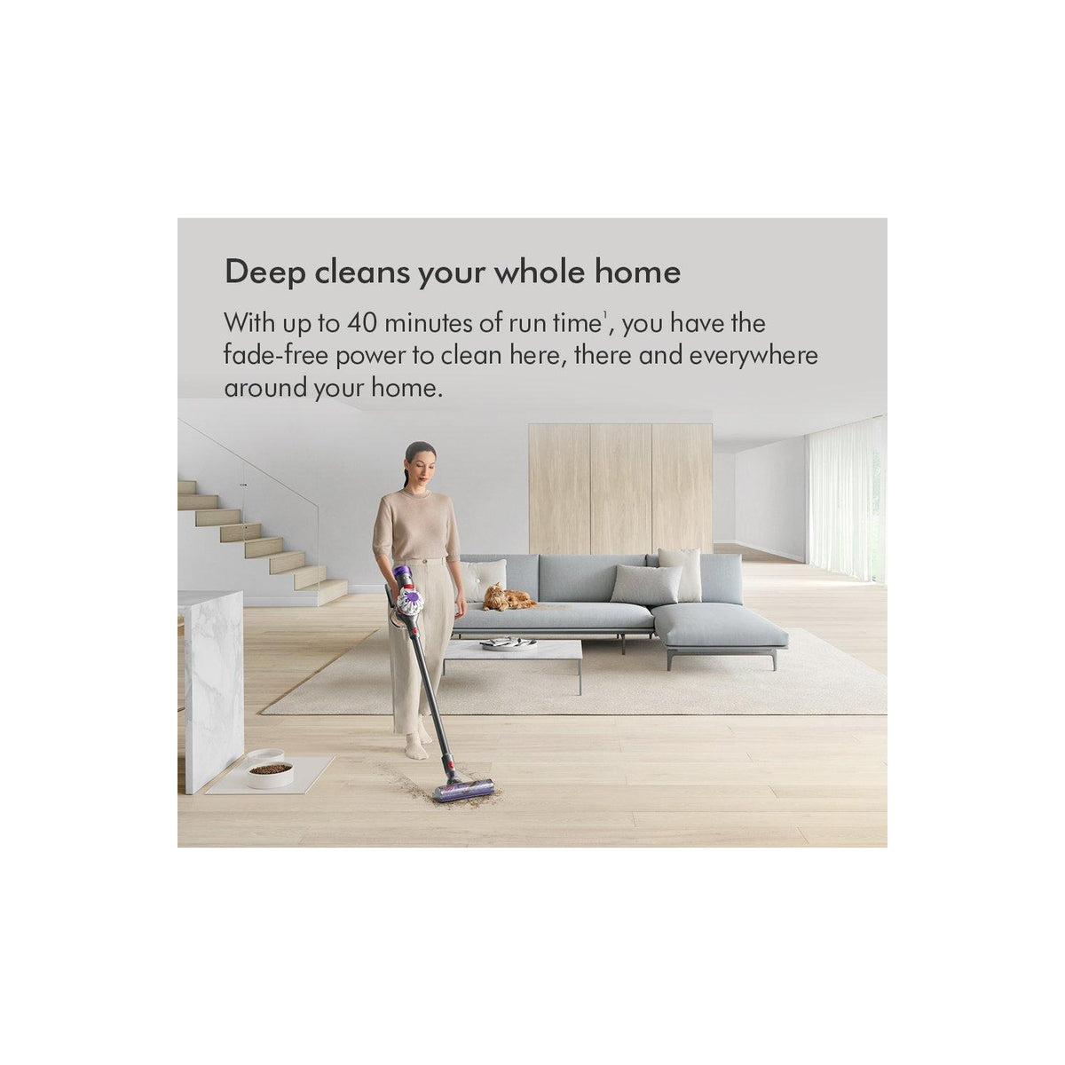 Dyson V8-2023 Cordless Stick Vacuum Cleaner - 40 Minutes Run Time - Silver