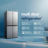 Fridgemaster MQ79395ES 79.4cm 65/35 Total No Frost American Fridge Freezer - Silver