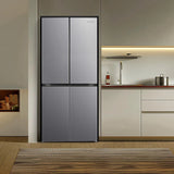 Fridgemaster MQ79395ES 79.4cm 65/35 Total No Frost American Fridge Freezer - Silver