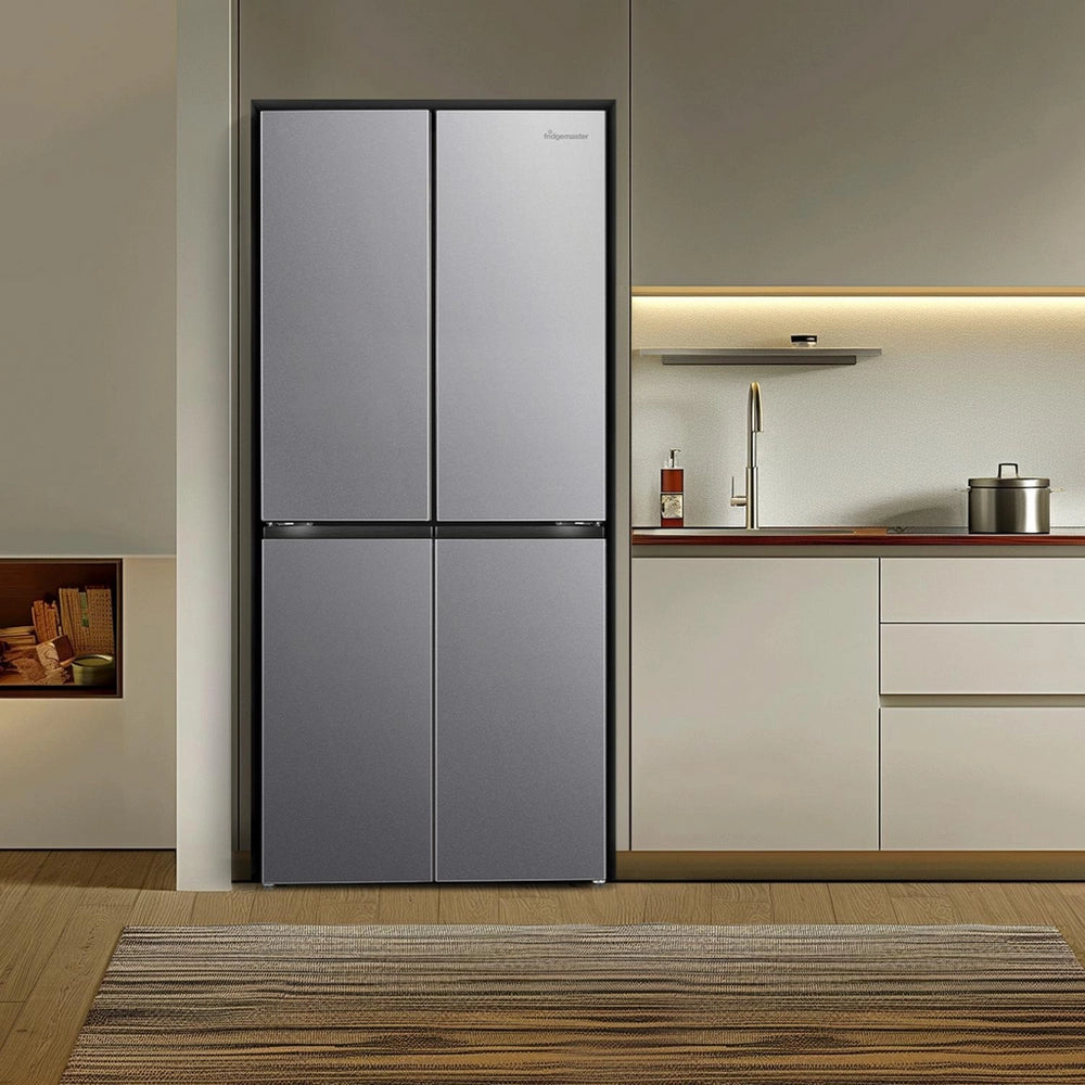 Fridgemaster MQ79395ES 79.4cm 65/35 Total No Frost American Fridge Freezer - Silver