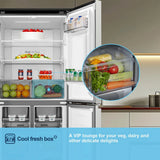 Fridgemaster MQ79395ES 79.4cm 65/35 Total No Frost American Fridge Freezer - Silver