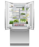 Fisher & Paykel RS80AU3 Integrated French Door Fridge Freezer Plumbed With Ice Maker