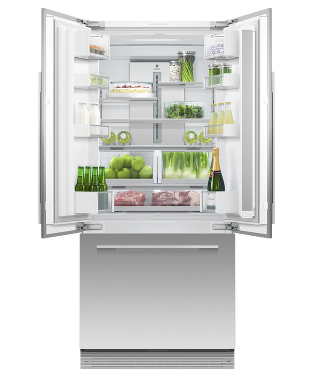 Fisher & Paykel RS80AU3 Integrated French Door Fridge Freezer Plumbed With Ice Maker