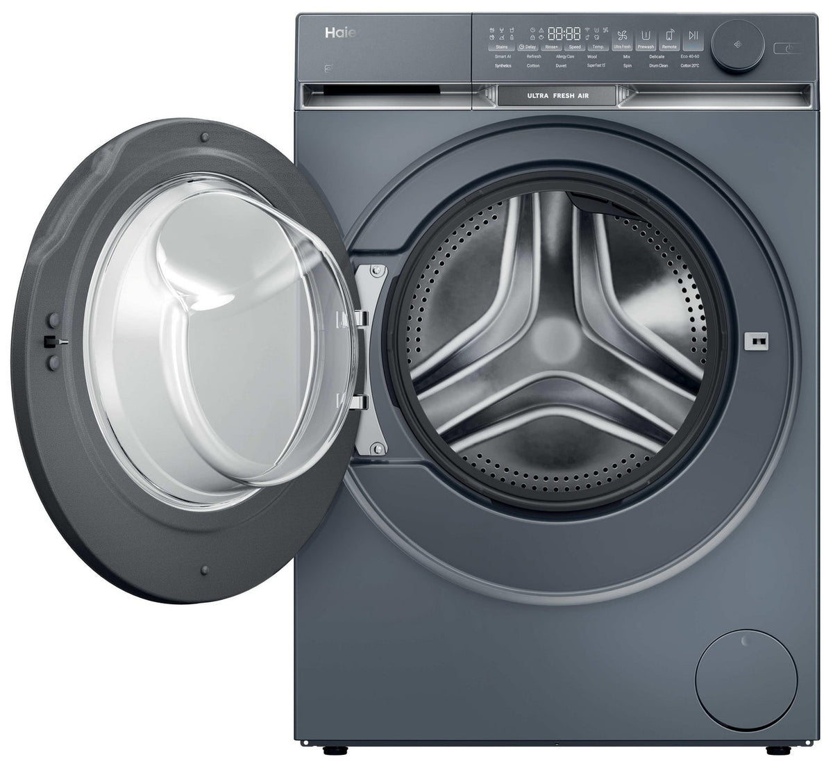 Haier HW100-B14387GUUK 10kg, 1400 Spin Washing Machine - Graphite