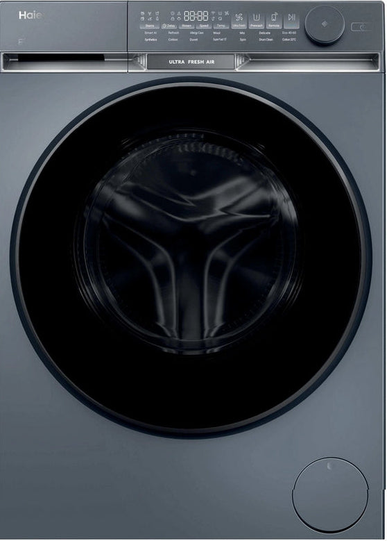 Haier HW100-B14387GUUK 10kg, 1400 Spin Washing Machine - Graphite