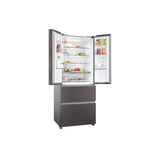 Haier HFR3718ENMD 70cm 60/40 Total No Frost Fridge Freezer - Dark Inox