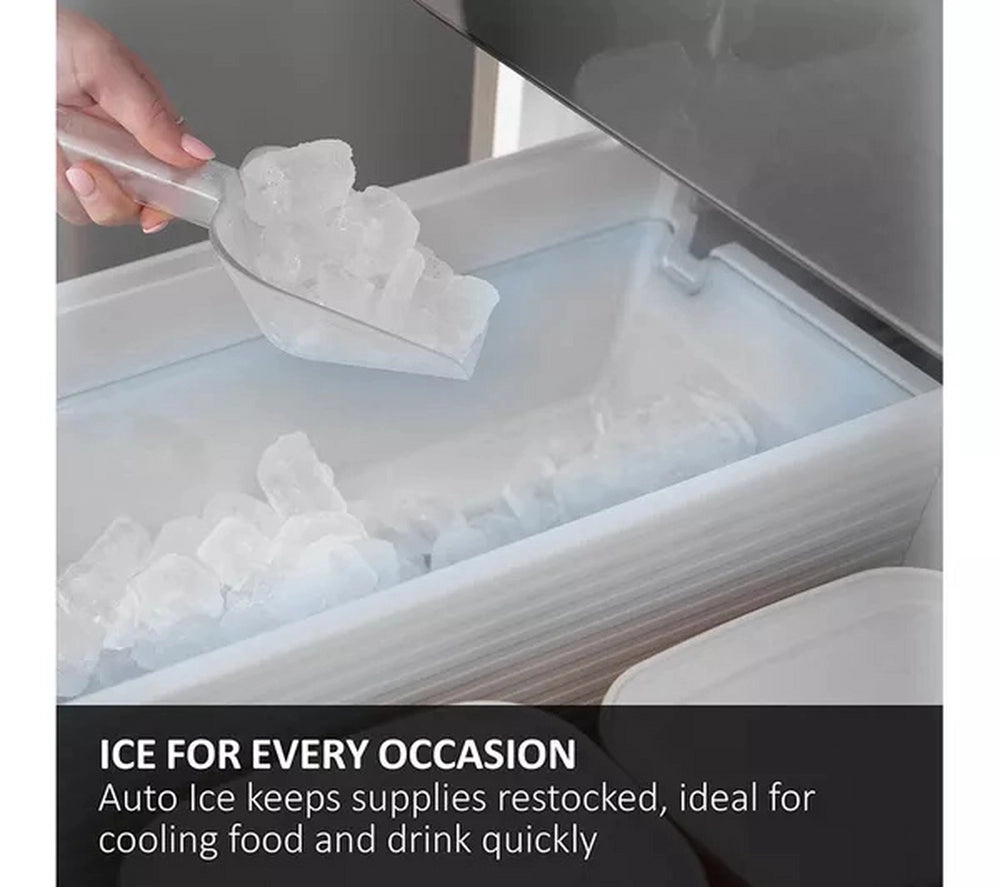 Haier HFR79F19DFGB No Frost Multi-Door Fridge Freezer - Glass Inox Look