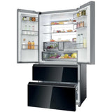Haier HFR79F19DFGB No Frost Multi-Door Fridge Freezer - Glass Inox Look