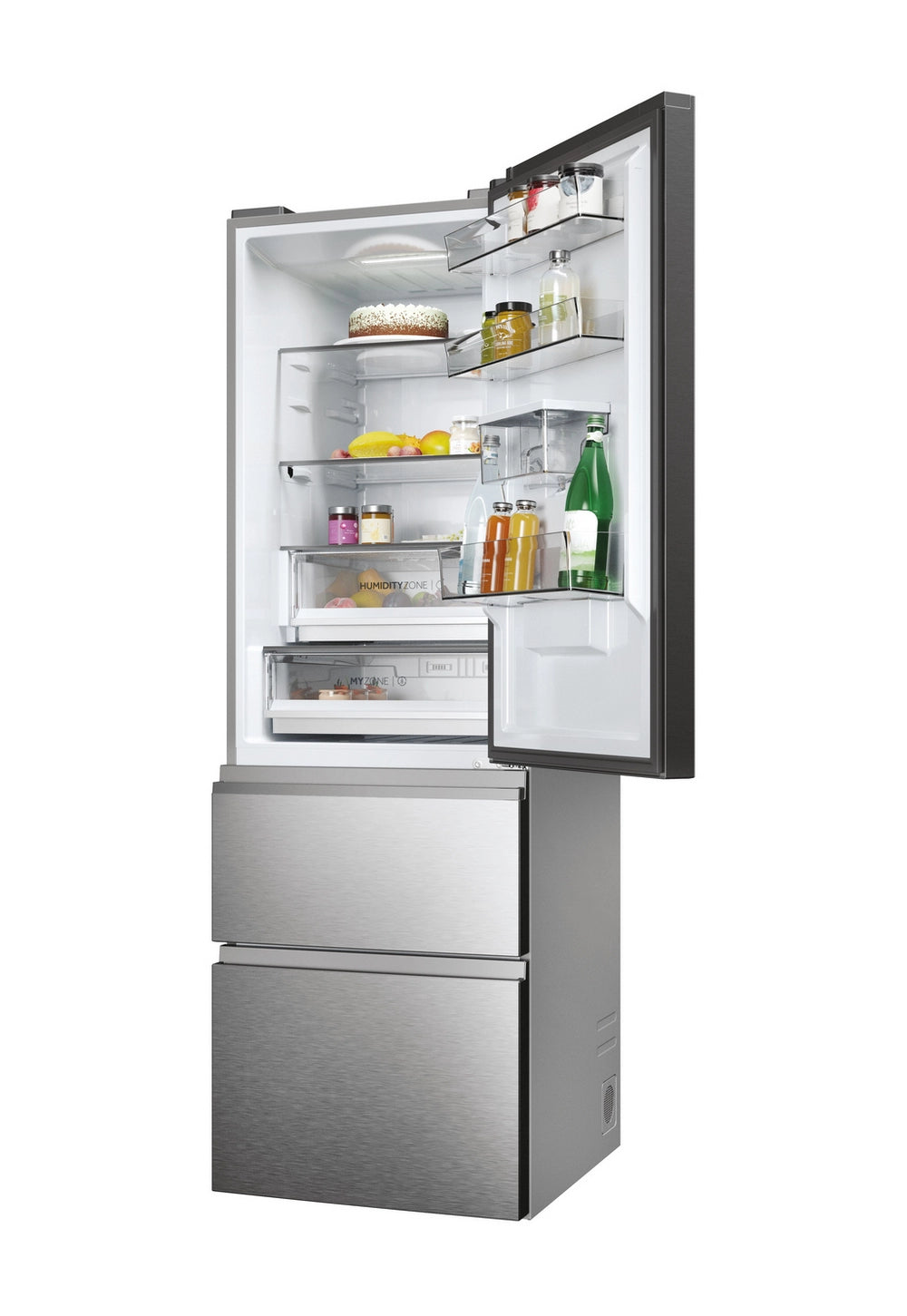 Haier HTW5618EWMG 60/40 Fridge Freezer - Silver