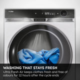 Haier HW100-B14387GUUK 10kg, 1400 Spin Washing Machine - Graphite