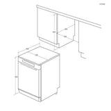 Haier XF 6B2M3BX-80 Dishwasher - Silver - 16 Place Settings