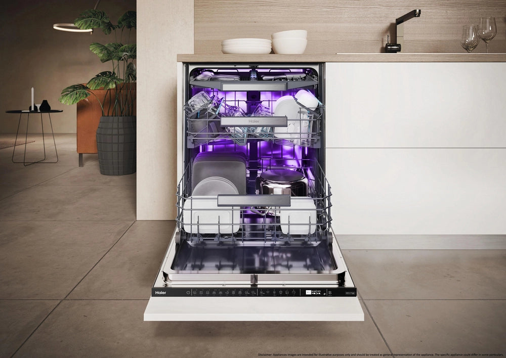 Haier XS 4A4M4BB-80 Integrated Dishwasher - 14 Place Settings