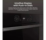 Hisense BI622ABPGUK Built In Electric Single Steam, Plug & Play Oven - Jet Black