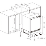 Hisense FUV124D4AWE Integrated Under Counter Freezer with Fixed Door Fixing Kit
