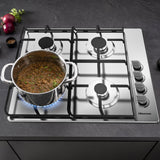Hisense GM642XHS 60cm Gas Hob - Stainless Steel