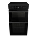 Hisense HDCEC5C10B 50cm Double Oven Electric Cooker with Ceramic Hob - Black