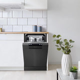 Hisense HS523E15BUK Slimline Dishwasher - Black - 10 Place Settings