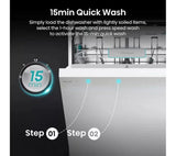 Hisense HS663A90WUK Dishwasher - White - 16 Place Settings