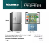 Hisense RF815N4SESE Total No Frost Plumbed American Fridge Freezer - Silver