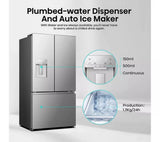 Hisense RF815N4SESE Total No Frost Plumbed American Fridge Freezer - Silver