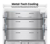 Hisense RF815N4SESE Total No Frost Plumbed American Fridge Freezer - Silver