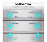Hisense RF815N4SESE Total No Frost Plumbed American Fridge Freezer - Silver