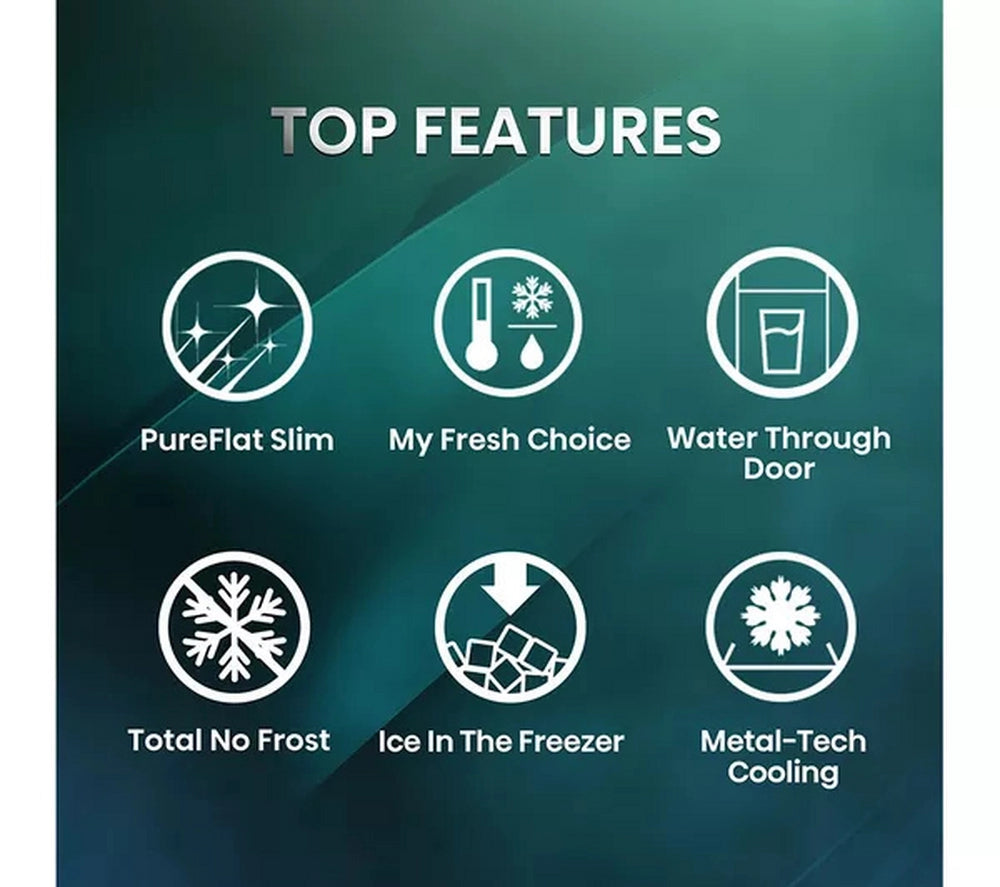 Hisense RQ5P470SYFD Total No Frost American Fridge Freezer - Black