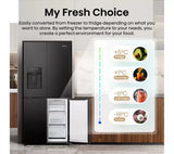 Hisense RQ5P470SYFD Total No Frost American Fridge Freezer - Black
