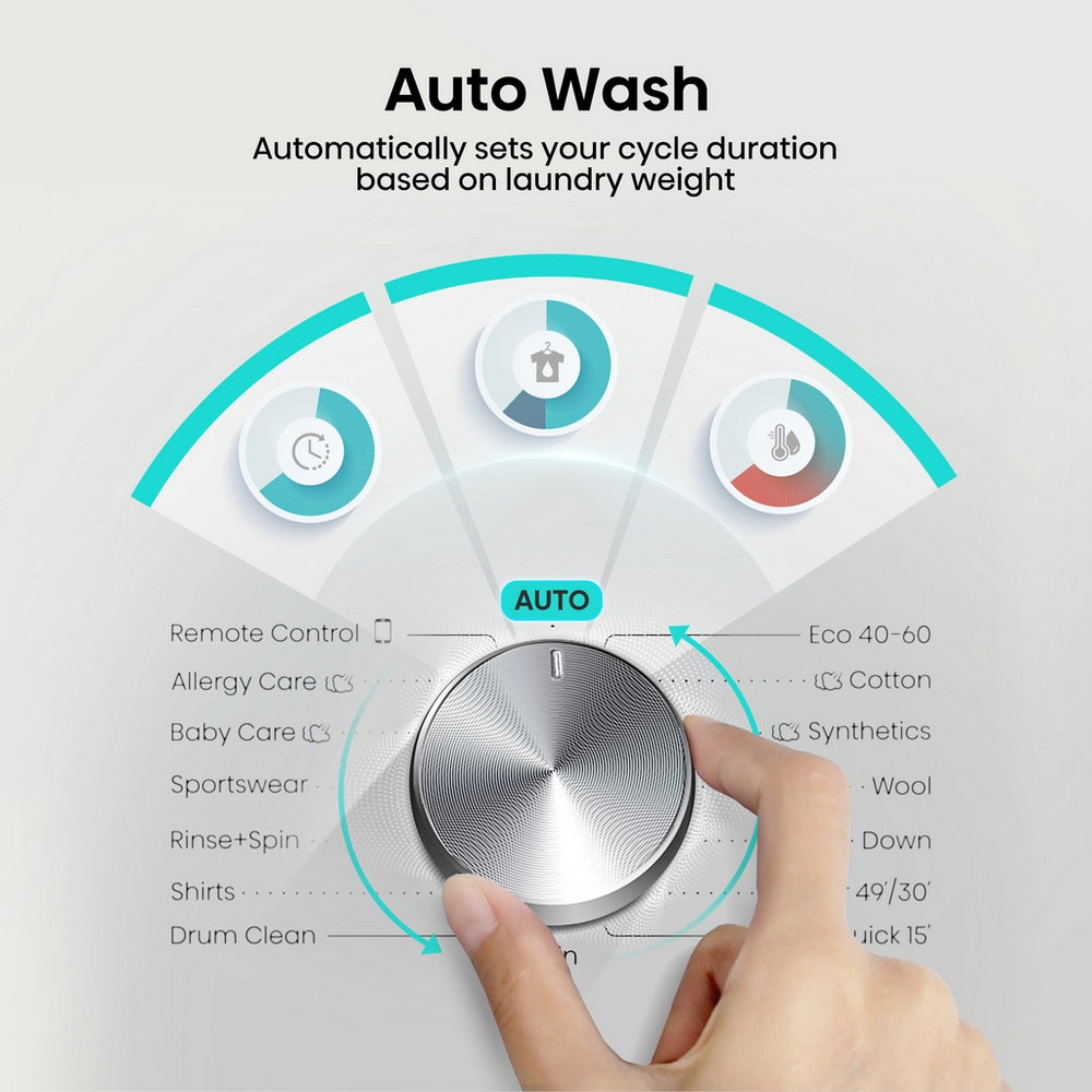 Hisense WF3S1243BW3 12kg 1400 Spin, Steam Washing Machine - White
