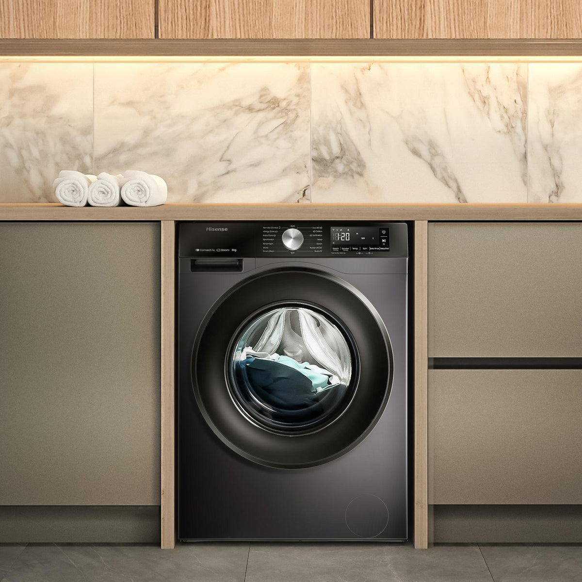 Hisense WF3S8043BB3 8kg 1400 Spin Washing Machine - Black