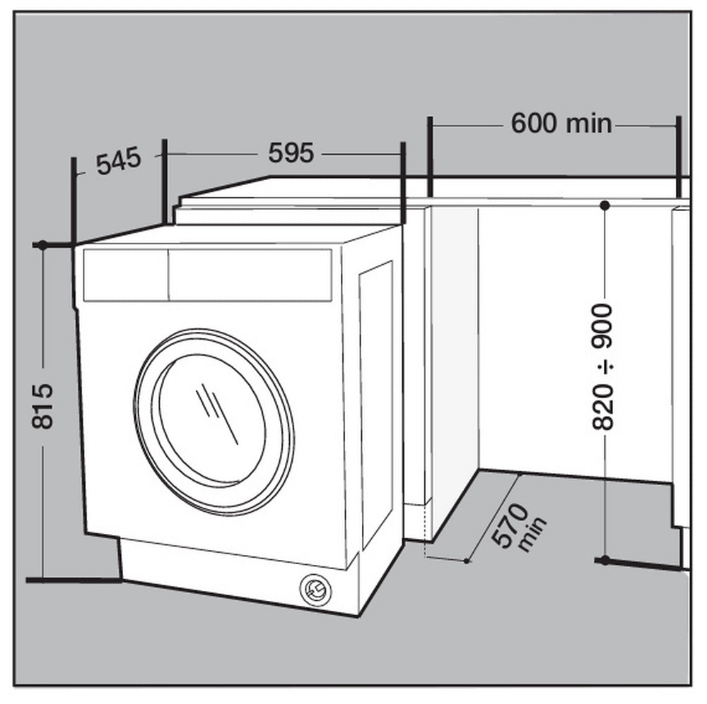 Hotpoint BIWDHG861485 8kg/6kg 1400 Spin Integrated Washer Dryer - White