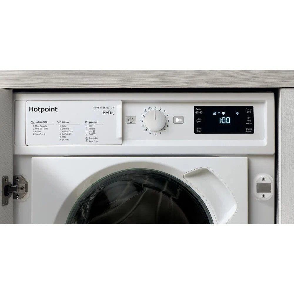 Hotpoint BIWDHG861485 8kg/6kg 1400 Spin Integrated Washer Dryer - White