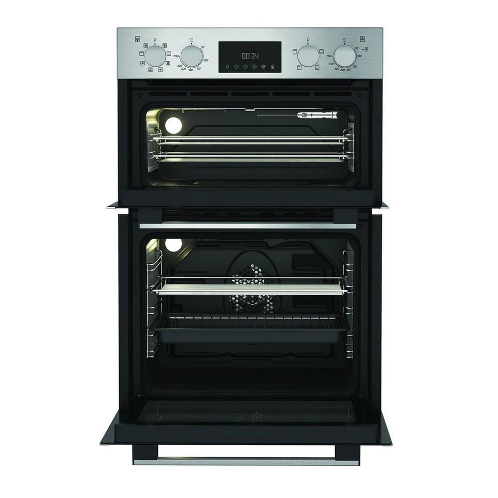 Hotpoint DIH82DIX 59.4cm Built In Electric Double Oven - Stainless Steel