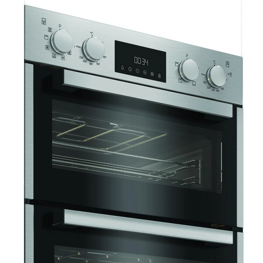 Hotpoint DIH82DIX 59.4cm Built In Electric Double Oven - Stainless Steel