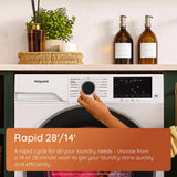 Hotpoint HBD8680GANTISTAINUK 8kg 1400 Spin Washer Dryer - Graphite