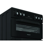 Hotpoint HDE6VDC2B1 60cm Double Oven Electric Cooker with Ceramic Hob - Black
