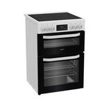 Hotpoint HDE6VDW 60cm Double Electric Ceramic Cooker - White