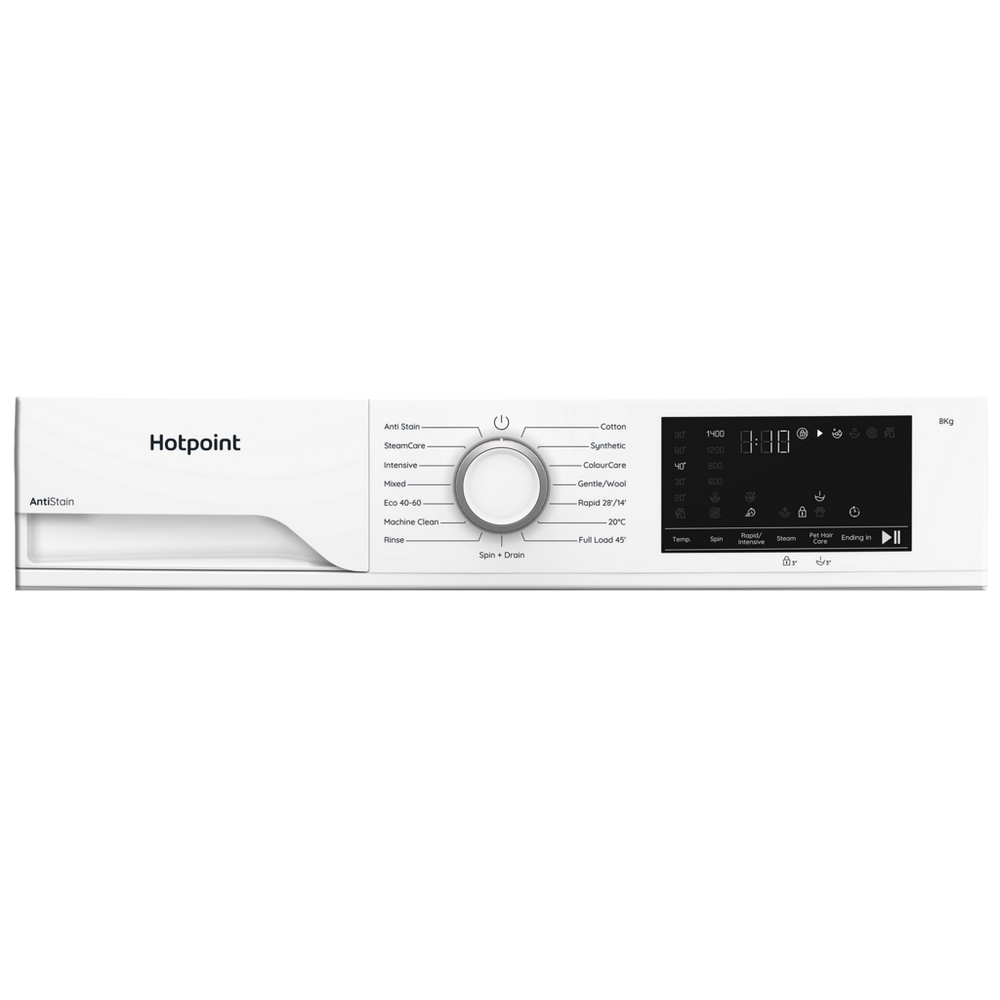 Hotpoint HEV841WUK 8kg 1400 Spin Washing Machine - White