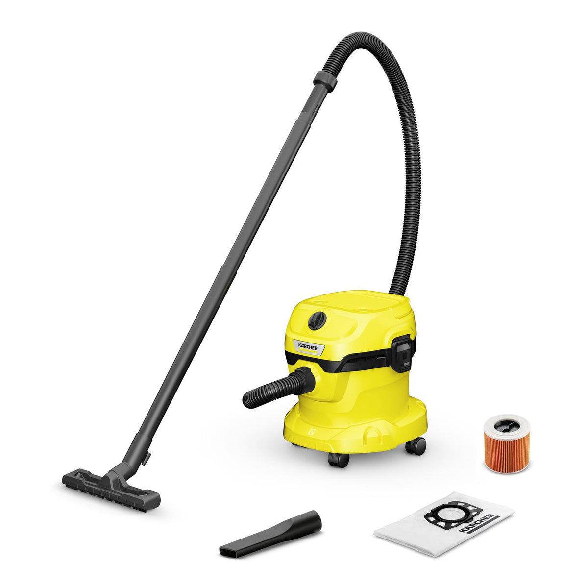 Karcher WD2PLUS Wet & Dry Vacuum Cleaner - Yellow
