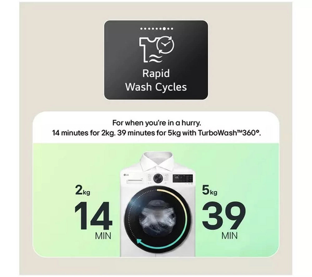 LG F4Y711NCTN1 Series 4 Pro AI Direct Drive - 11 kg Washing Machine - Onyx Black