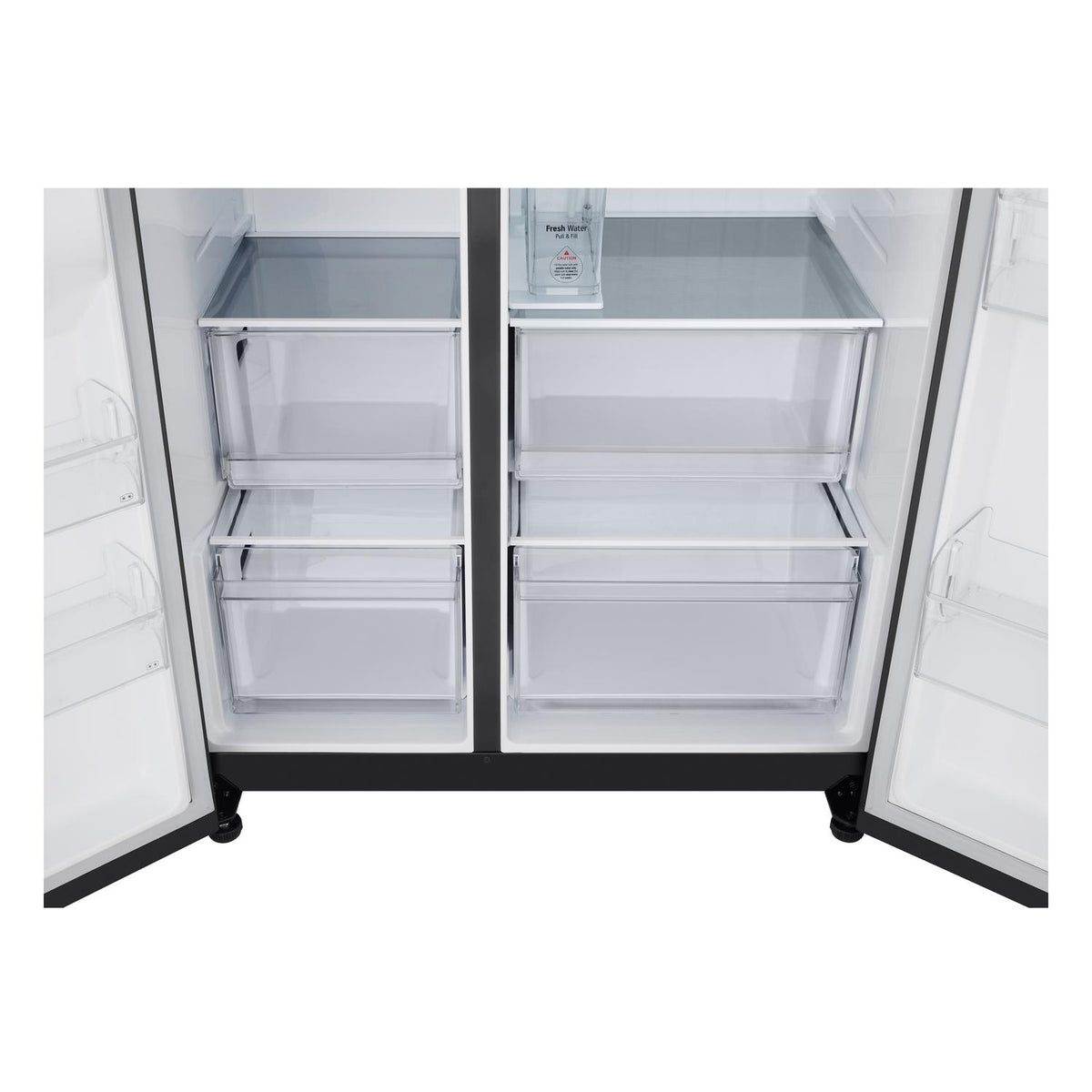 LG GSLC40EPPE 91.3cm 50/50 Total No Frost American Fridge Freezer - Matte Black