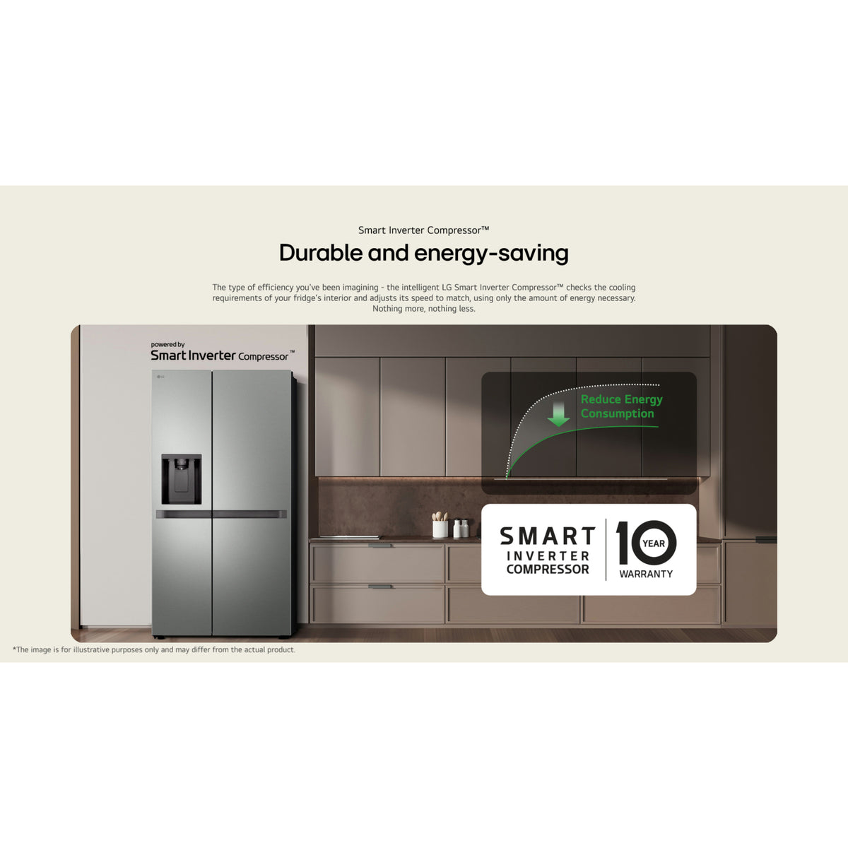 LG GSLC40PYPE 91.3cm American Fridge Freezer - Prime Silver