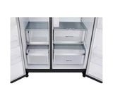 LG GSXE80EVBE InstaView™ Plumbed American Style Smart Fridge Freezer - Essence Black Steel
