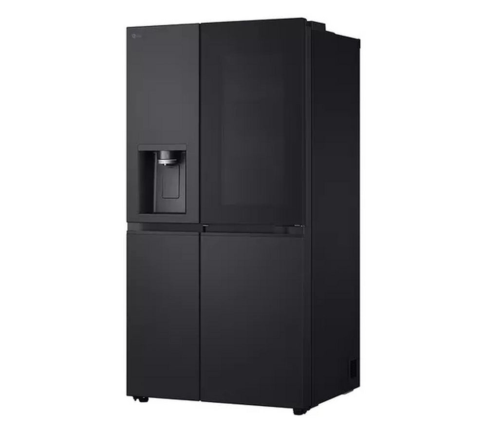 LG GSXE80EVBE InstaView™ Plumbed American Style Smart Fridge Freezer - Essence Black Steel