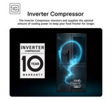 LG GSXE80EVBE InstaView™ Plumbed American Style Smart Fridge Freezer - Essence Black Steel