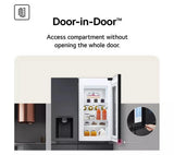 LG GSXE80EVBE InstaView™ Plumbed American Style Smart Fridge Freezer - Essence Black Steel